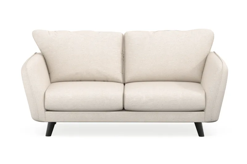 Trend Lyx 2-sits Soffa med Svängda Armstöd i Tyg, Beige