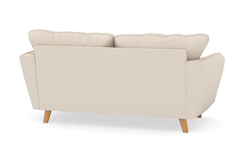 Trend Lyx 2-sits Soffa med Utsvängda Armstöd i Manchestertyg med Träben - Beige - Möbler - Soffa - 2 sits soffa