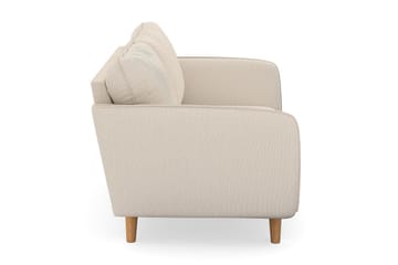 Trend Lyx 2-sits Soffa med Utsvängda Armstöd i Manchestertyg med Träben - Beige - Möbler - Soffa - 2 sits soffa