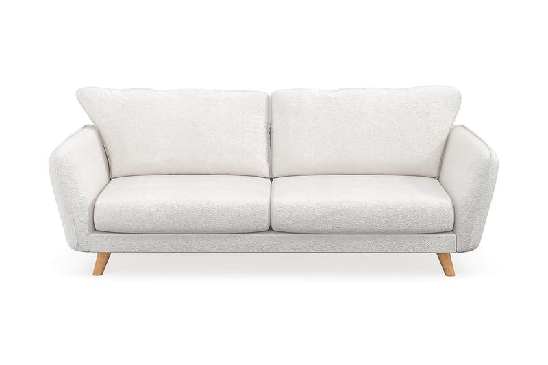 Trend Lyx 3-sits Soffa i Bouclé - Vit - Möbler - Soffa - 3 sits soffa
