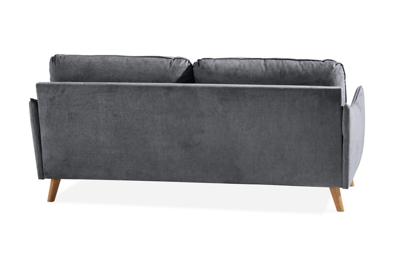 Trend Lyx 3-sits Soffa - Mörkgrå/Ek - Möbler - Soffa - 3 sits soffa