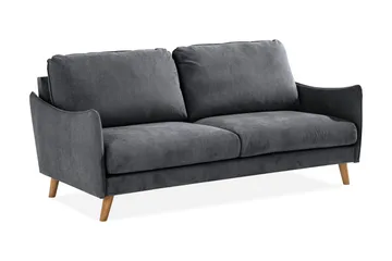 Trend Lyx 3-sits Soffa - Mörkgrå/Ek - Möbler - Soffa - 3 sits soffa