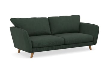 Trend Lyx 3-sits Soffa med Vinklade Armstöd i Manchester - Mörkgrön - Möbler - Soffa - 3 sits soffa
