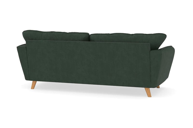 Trend Lyx 3-sits Soffa med Vinklade Armstöd i Manchester - Mörkgrön - Möbler - Soffa - 3 sits soffa