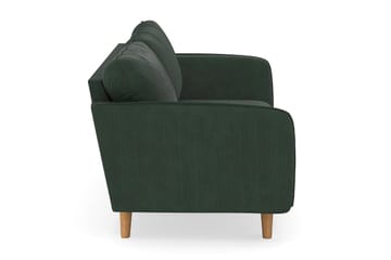 Trend Lyx 3-sits Soffa med Vinklade Armstöd i Manchester - Mörkgrön - Möbler - Soffa - 3 sits soffa