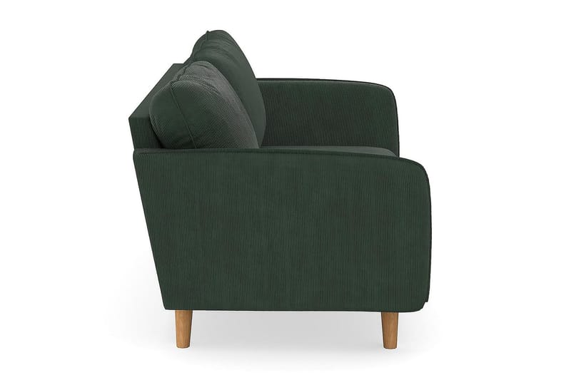 Trend Lyx 3-sits Soffa med Vinklade Armstöd i Manchester - Mörkgrön - Möbler - Soffa - 3 sits soffa
