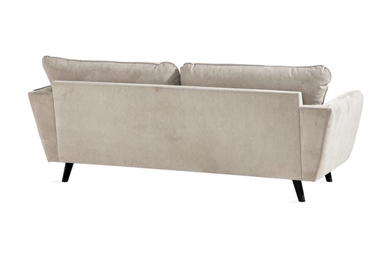Trend Lyx 3-sits Soffa med Vinklade Armstöd i Tyg - Beige - Möbler - Soffa - 3 sits soffa