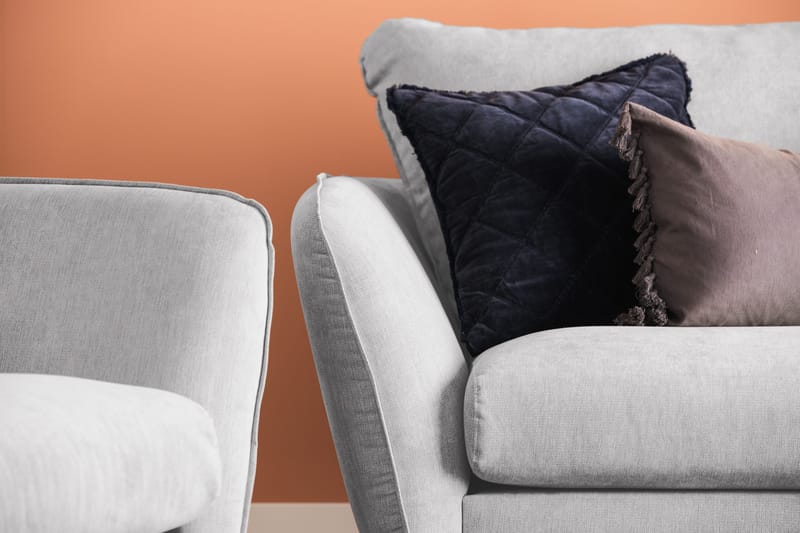Trend Lyx 3-sits Tygsoffa - Ljusgrå - Möbler - Soffa - 3 sits soffa