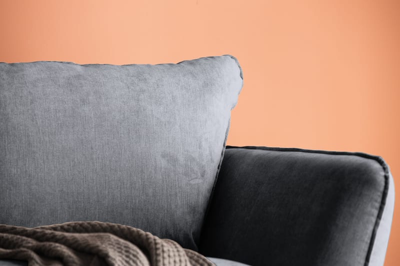 Trend Lyx 3-sits Tygsoffa - Mörkgrå - Möbler - Soffa - 3 sits soffa