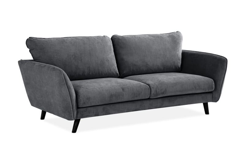 Trend Lyx 3-sits Tygsoffa - Mörkgrå - Möbler - Soffa - 3 sits soffa