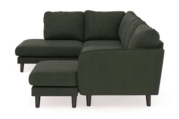 Trend Lyx 4-sits Högervänd U-formad Soffa med Divan och Schäslong i Manchester - Mörkgrön - Möbler - Soffa - U-soffa