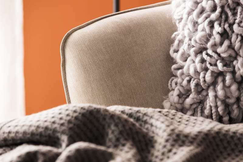Trend Lyx 4-sits Högervänd U-formad Soffa med Divan och Schäslong i Tyg - Beige - Möbler - Soffa - U-soffa