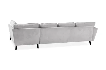 Trend Lyx 4-sits Högervänd U-formad Soffa med Divan och Schäslong i Tyg - Ljusgrå - Möbler - Soffa - U-soffa