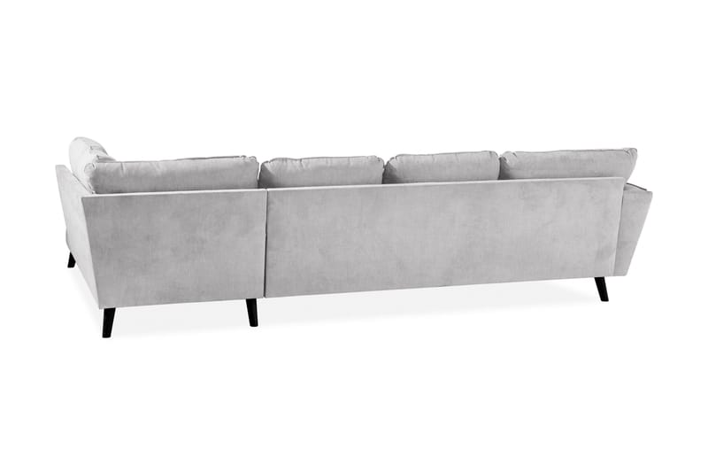Trend Lyx 4-sits Högervänd U-formad Soffa med Divan och Schäslong i Tyg - Ljusgrå - Möbler - Soffa - U-soffa