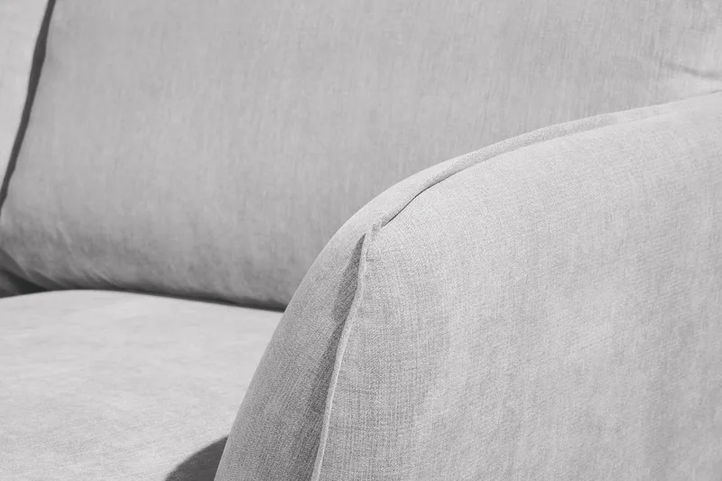Trend Lyx 4-sits Högervänd U-formad Soffa med Divan och Schäslong i Tyg - Ljusgrå - Möbler - Soffa - U-soffa