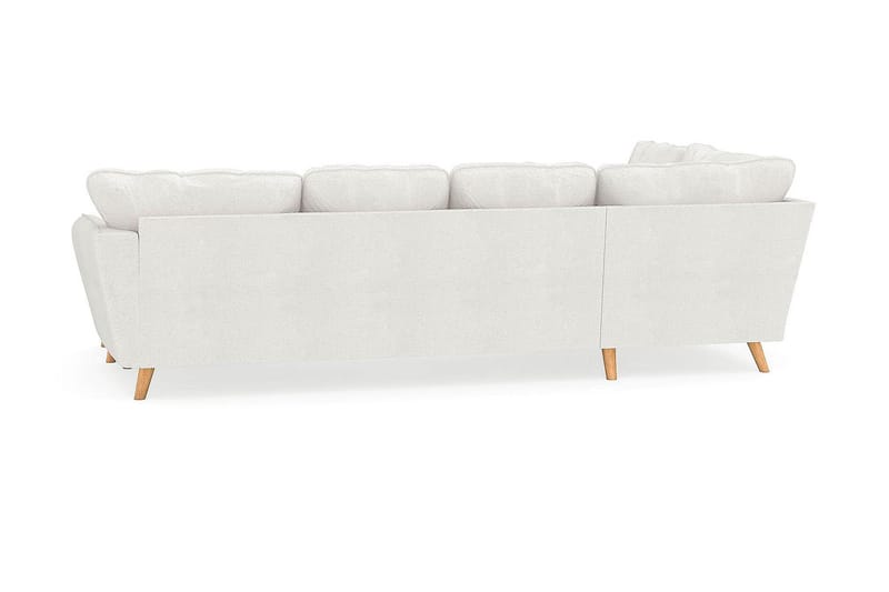 Trend Lyx 4-sits Vänstervänd U-formad Soffa med Divan och Schäslong i Bouclé - Vit - Möbler - Soffa - U-soffa