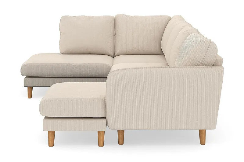 Trend Lyx 4-sits Vänstervänd U-formad Soffa med Divan och Schäslong i Manchester - Beige - Möbler - Soffa - U-soffa