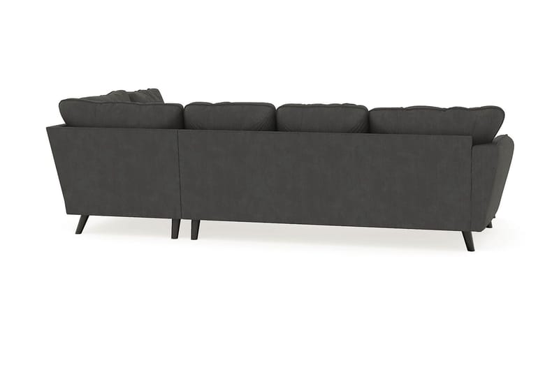 Trend Lyx 4-sits Vänstervänd U-formad Soffa med Divan och Schäslong i Manchester - Mörkgrå - Möbler - Soffa - U-soffa