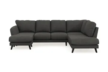 Trend Lyx 4-sits Vänstervänd U-formad Soffa med Divan och Schäslong i Manchester - Mörkgrå - Möbler - Soffa - U-soffa
