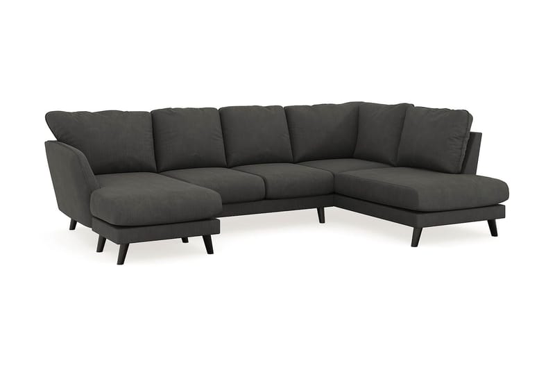 Trend Lyx 4-sits Vänstervänd U-formad Soffa med Divan och Schäslong i Manchester - Mörkgrå - Möbler - Soffa - U-soffa