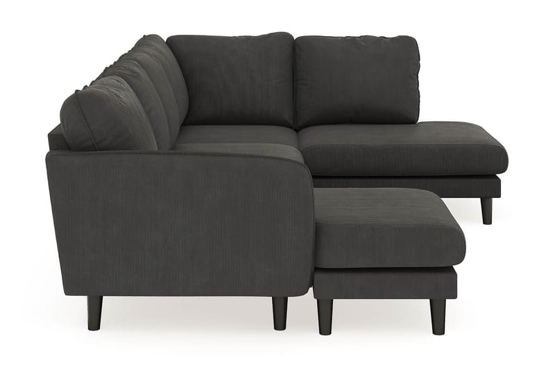 Trend Lyx 4-sits Vänstervänd U-formad Soffa med Divan och Schäslong i Manchester - Mörkgrå - Möbler - Soffa - U-soffa