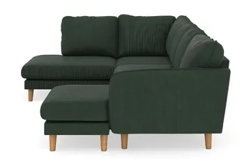 Trend Lyx 4-sits Vänstervänd U-formad Soffa med Divan och Schäslong i Manchester - Mörkgrön - Möbler - Soffa - U-soffa