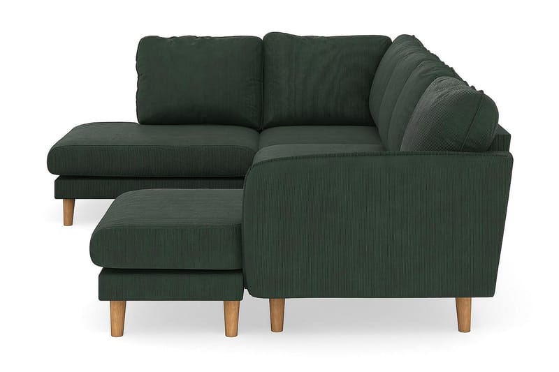 Trend Lyx 4-sits Vänstervänd U-formad Soffa med Divan och Schäslong i Manchester - Mörkgrön - Möbler - Soffa - U-soffa