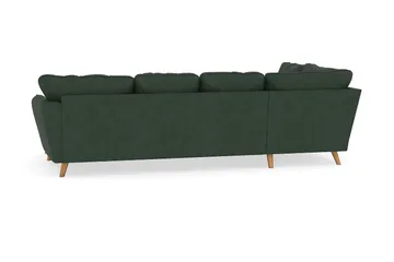 Trend Lyx 4-sits Vänstervänd U-formad Soffa med Divan och Schäslong i Manchester - Mörkgrön - Möbler - Soffa - U-soffa