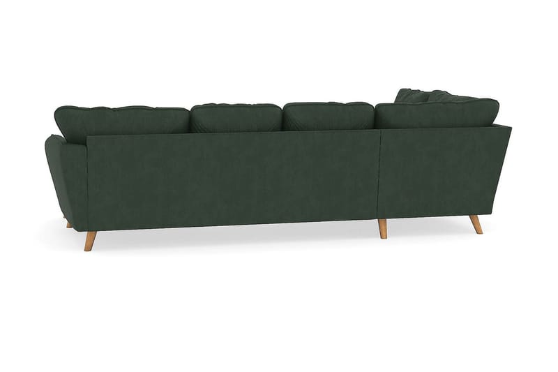 Trend Lyx 4-sits Vänstervänd U-formad Soffa med Divan och Schäslong i Manchester - Mörkgrön - Möbler - Soffa - U-soffa