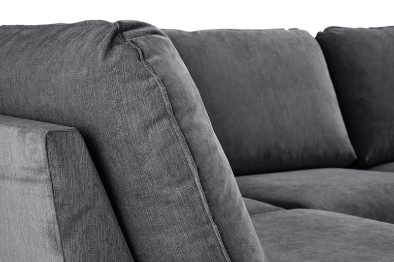Trend Lyx 4-sits Vänstervänd U-formad Soffa med Divan och Schäslong i Tyg - Mörkgrå - Möbler - Soffa - U-soffa