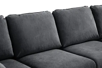Trend Lyx 4-sits Vänstervänd U-formad Soffa med Divan och Schäslong i Tyg - Mörkgrå - Möbler - Soffa - U-soffa