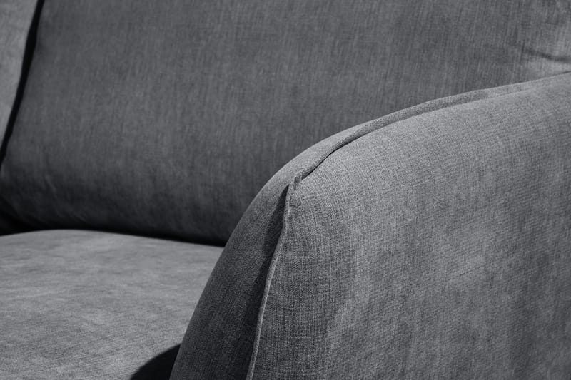 Trend Lyx 4-sits Vänstervänd U-formad Soffa med Divan och Schäslong i Tyg - Mörkgrå - Möbler - Soffa - U-soffa