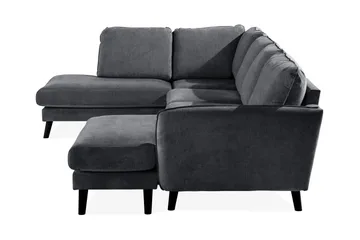Trend Lyx 4-sits Vänstervänd U-formad Soffa med Divan och Schäslong i Tyg - Mörkgrå - Möbler - Soffa - U-soffa