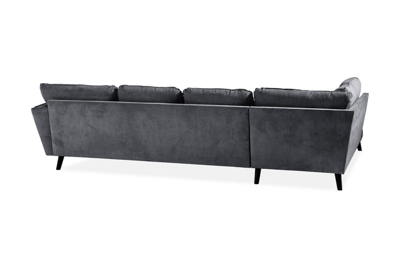 Trend Lyx 4-sits Vänstervänd U-formad Soffa med Divan och Schäslong i Tyg - Mörkgrå - Möbler - Soffa - U-soffa