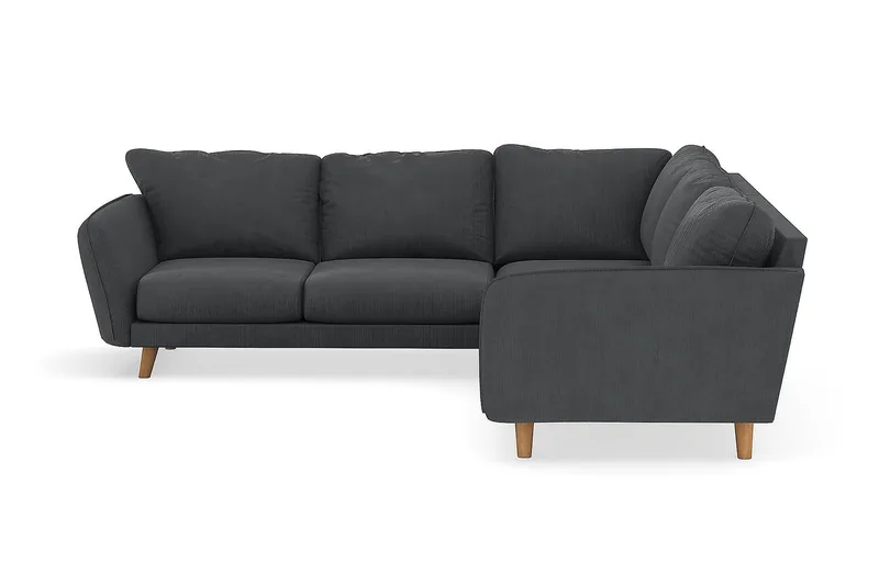 Trend Lyx 6-sits Vändbar L-formad Hörnsoffa i Manchester - Mörkgrå - Möbler - Soffa - Hörnsoffa