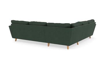 Trend Lyx 6-sits Vändbar L-formad Hörnsoffa i Manchestertyg - Grön - Möbler - Soffa - Hörnsoffa
