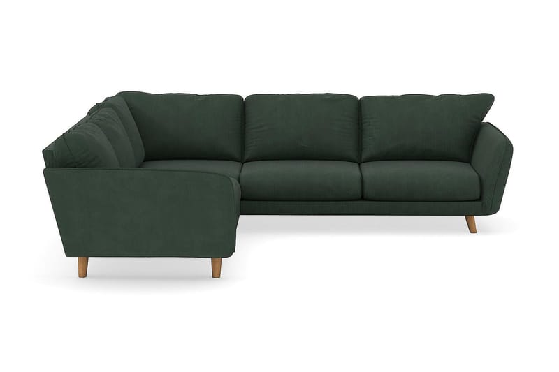 Trend Lyx 6-sits Vändbar L-formad Hörnsoffa i Manchestertyg - Grön - Möbler - Soffa - Hörnsoffa