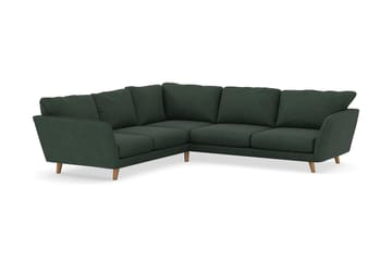 Trend Lyx 6-sits Vändbar L-formad Hörnsoffa i Manchestertyg - Grön - Möbler - Soffa - Hörnsoffa