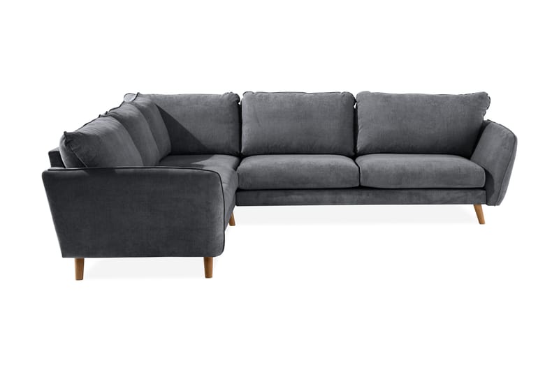 Trend Lyx 6-sits Vändbar L-formad Hörnsoffa i Tyg - Mörkgrå - Möbler - Soffa - Hörnsoffa