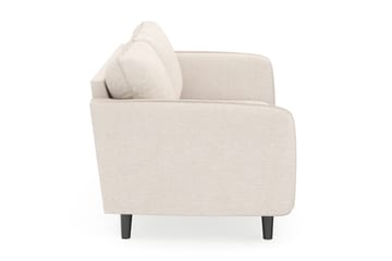 Trend Lyx Retro Soffa 194 cm i Tyg med Sluttande Ben - Benvit - Möbler - Soffa - 3 sits soffa