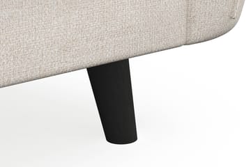Trend Lyx Retro Soffa 194 cm i Tyg med Sluttande Ben - Benvit - Möbler - Soffa - 3 sits soffa