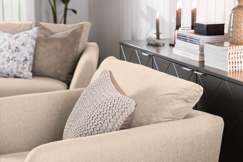 Trend Soffgrupp 3-sits + 2-sits Tygsoffa - Beige - Möbler - Soffa - Soffgrupp