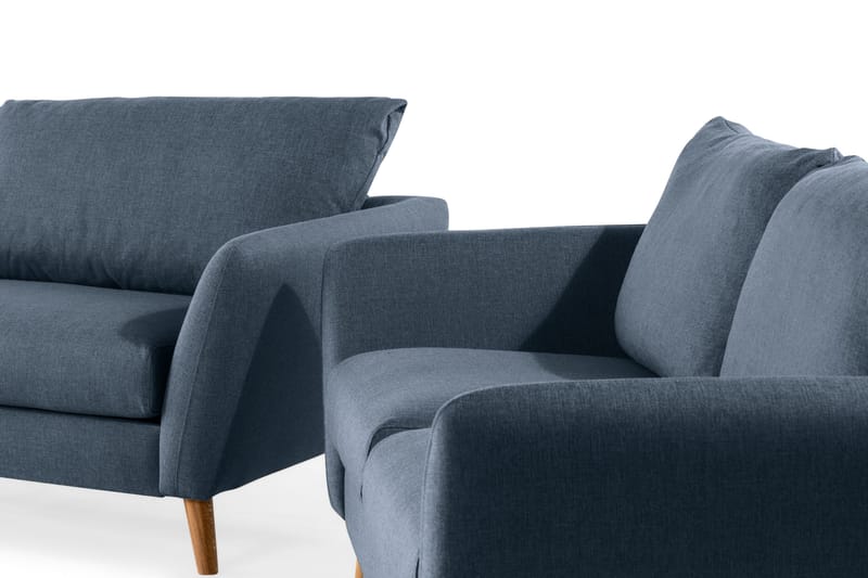 Trend Soffgrupp 3-sits + 2-sits Tygsoffa - Blå - Möbler - Soffa - Soffgrupp