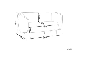Tuka Soffa 2-sits - Svart - Möbler - Soffa - 2 sits soffa