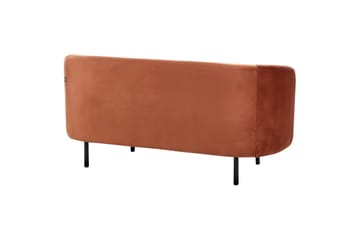 Tuka Soffa 2-sits - Svart/Orange - Möbler - Soffa - Sammetssoffa