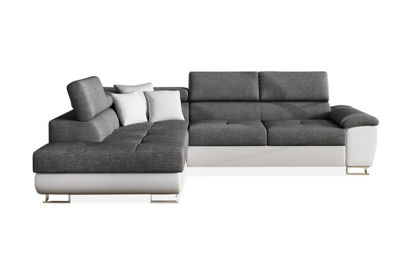 U-bäddsoffa Oertel, Vit/Grå