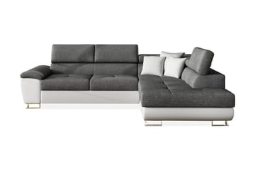 U-bäddsoffa Oertel - Vit/Grå - Möbler - Soffa - Skinnsoffa