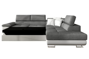 U-bäddsoffa Oertel - Vit/Grå - Möbler - Soffa - Skinnsoffa