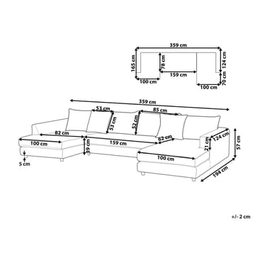 U-formad soffa Lilviken - Beige, svart - Möbler - Soffa - Hörnsoffa