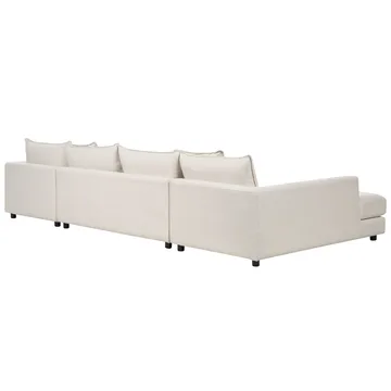 U-formad soffa Lilviken - Ljusbeige, svart - Möbler - Soffa - U-soffa